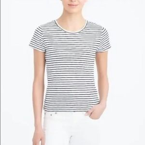 J. Crew Studio Tee Navy Stripes